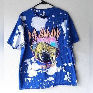 Def Leppard Bleach Dyed Shirt Unisex Fit